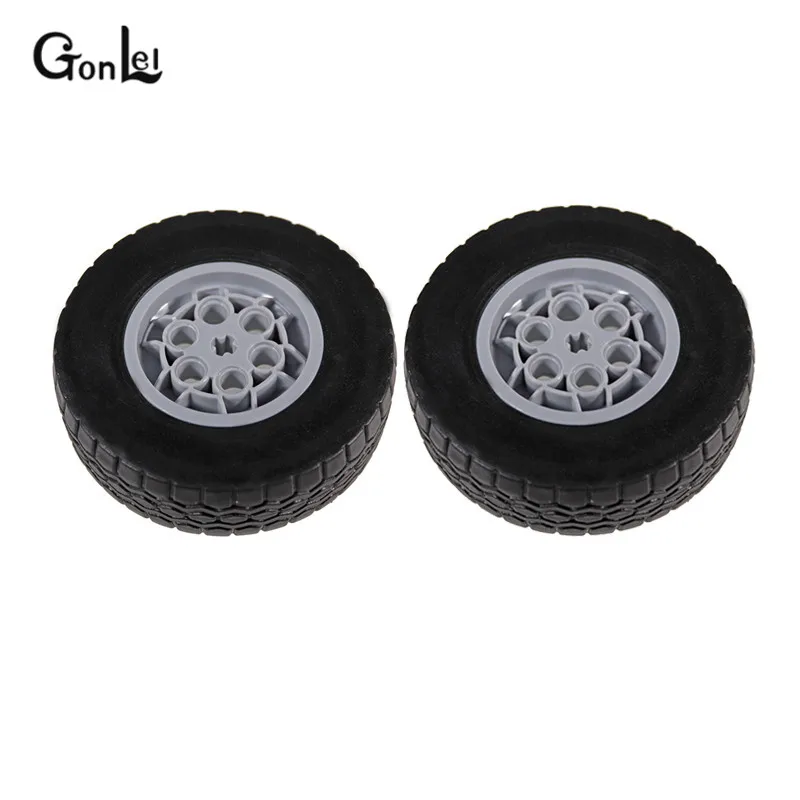 

2Pcs/lot Technical Building Blocks accessories 62.4x20 Car Tires Compatible with 86652c01 wheels 32019+86652 Technic Parts