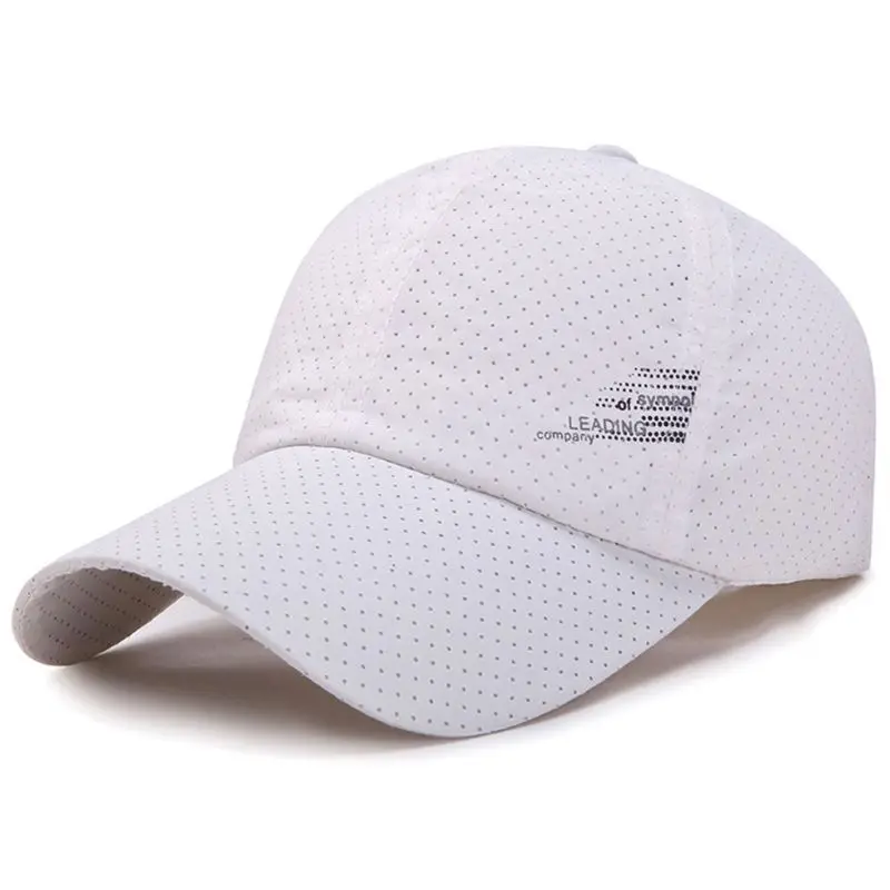 

Men Women Summer Quick Dry Baseball Cap Solid Color Hollow Out Leisure Mesh Breathable Adjustable Sunshade Outdoor Sun Hat