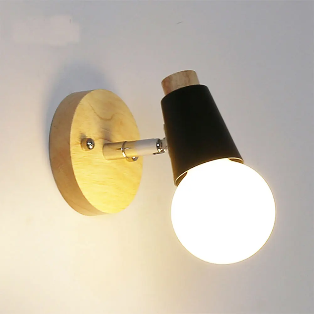Современные макароны цветная настенная лампа светодиодный деревянный алюминий Винтаж Лофт гостиная коридор Крытый осветительная