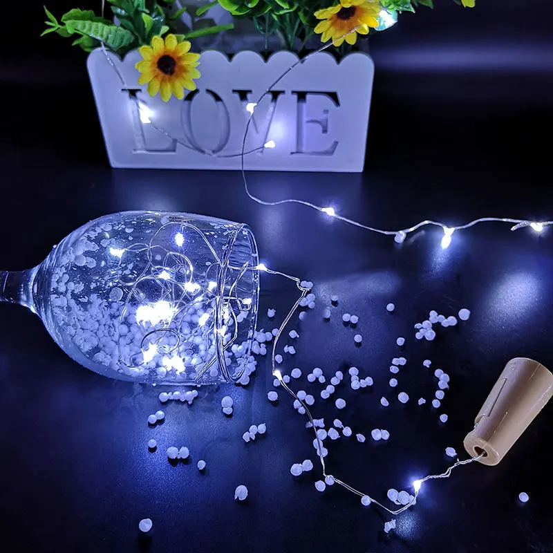 Silver Wire LED String lights night light Holiday lighting For Garland Fairy Christmas Halloween Tree Wedding Party Decoration