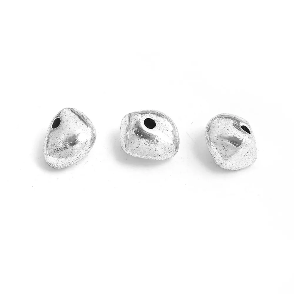 DoreenBeads Серебристые разделительные бусины из цинкового сплава неправильной формы