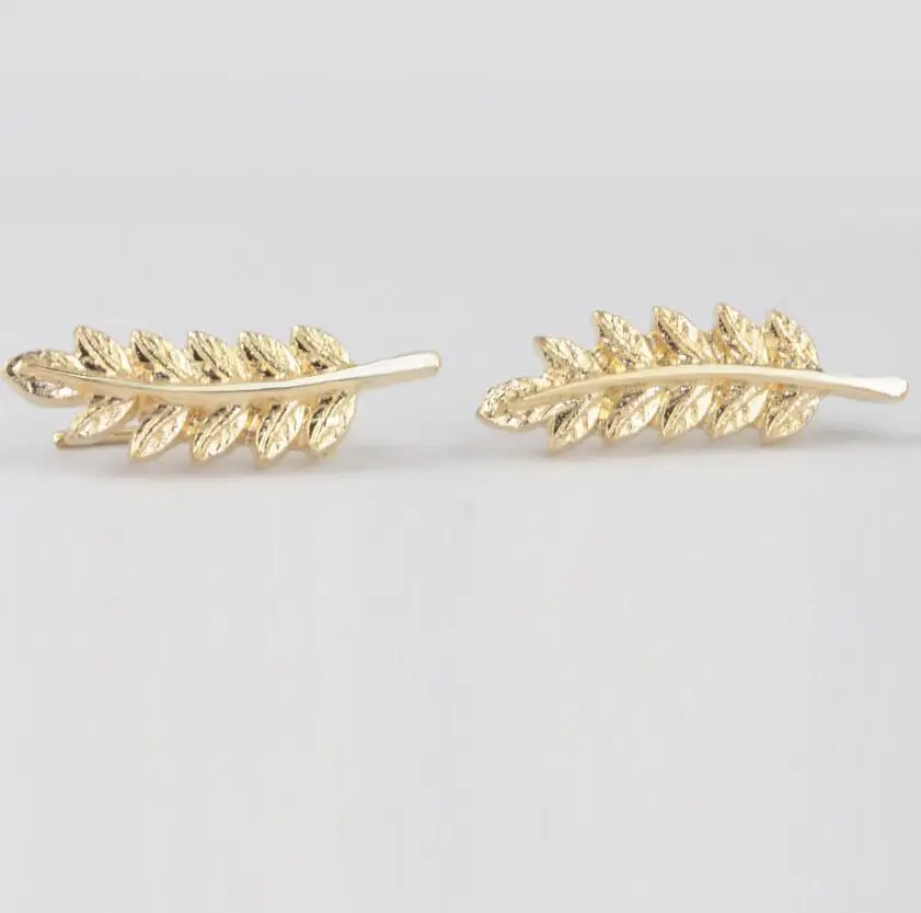 Feather Earrings for women Simple leave  Ear clip