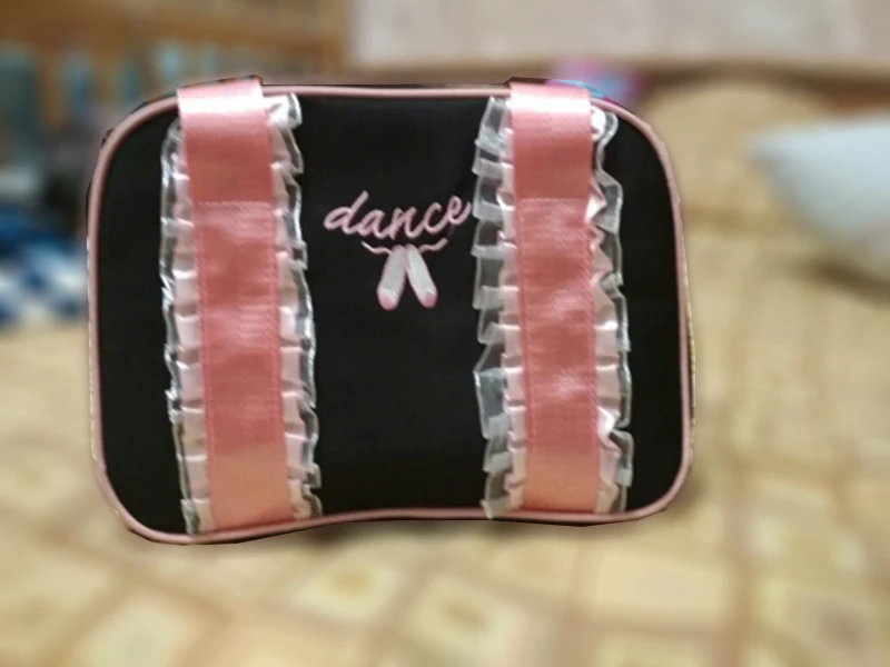 Розовый мешки для балетной одежды большой емкости девушки сумка для балета Балерина милая сумка кружева пуанты вышивка малыш милая сумка
