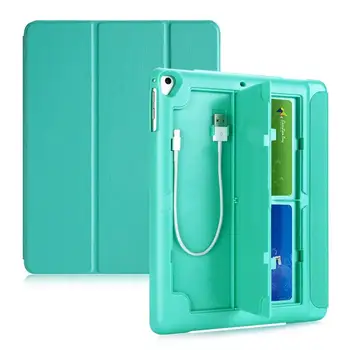 

For iPad Air 2 Case with Pencil Holder Cover PU Leather Smart Stand Cover Auto Sleep Wake for New iPad 9.7 2017 2018 A1893 A1954