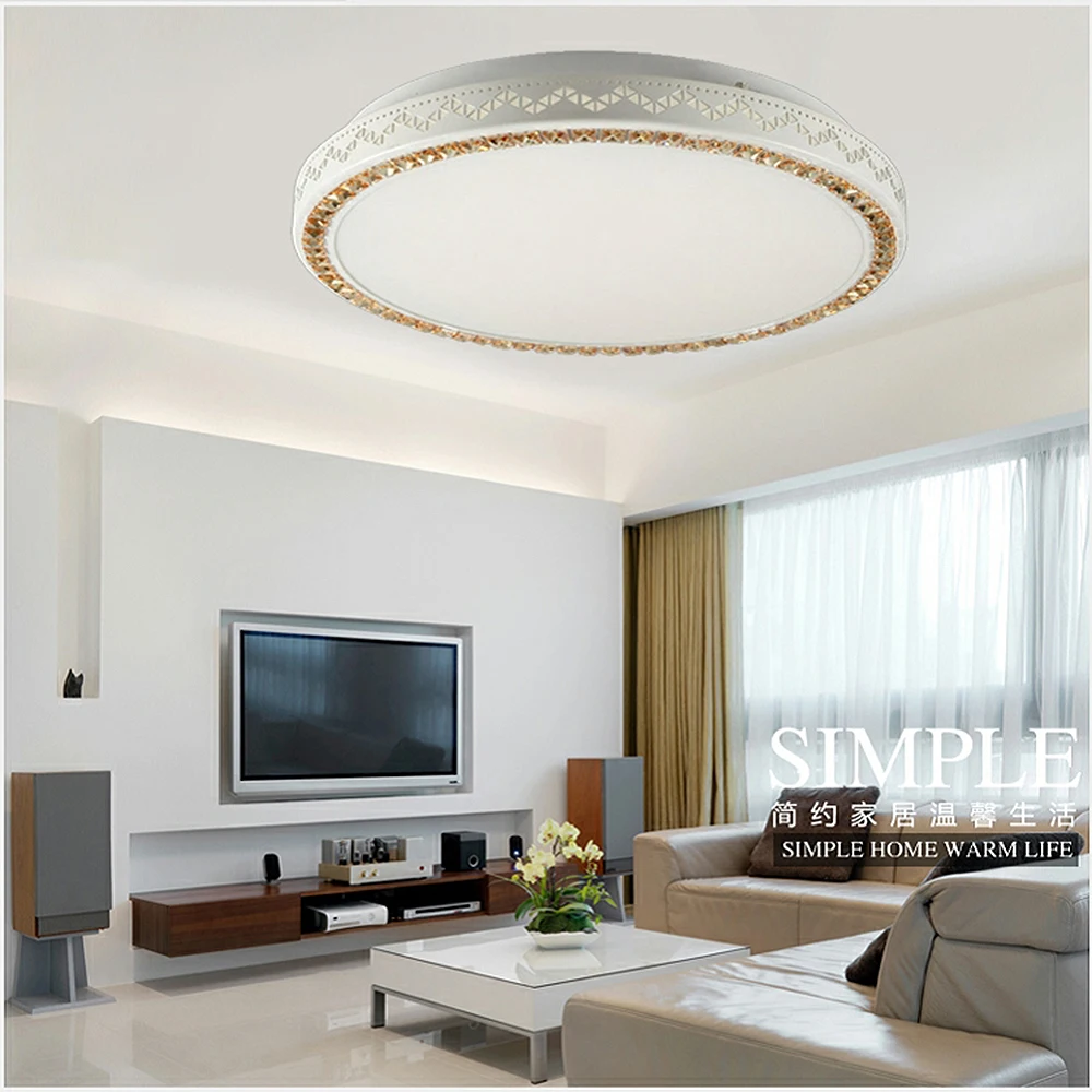 

LED Ceiling Light Modern Lamp Panel Living Room Round Lighting Fixture Bedroom Kitchen Hall Surface Mount Flush Remote Control