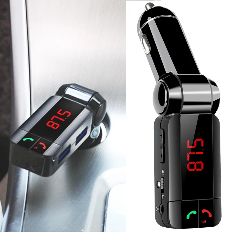 

Car Wireless FM Modulator FM Bluetooth Transmitter MP3 Audio Player Car Bluetooth Kit Handsfree USB Charger for iPhone Samsung