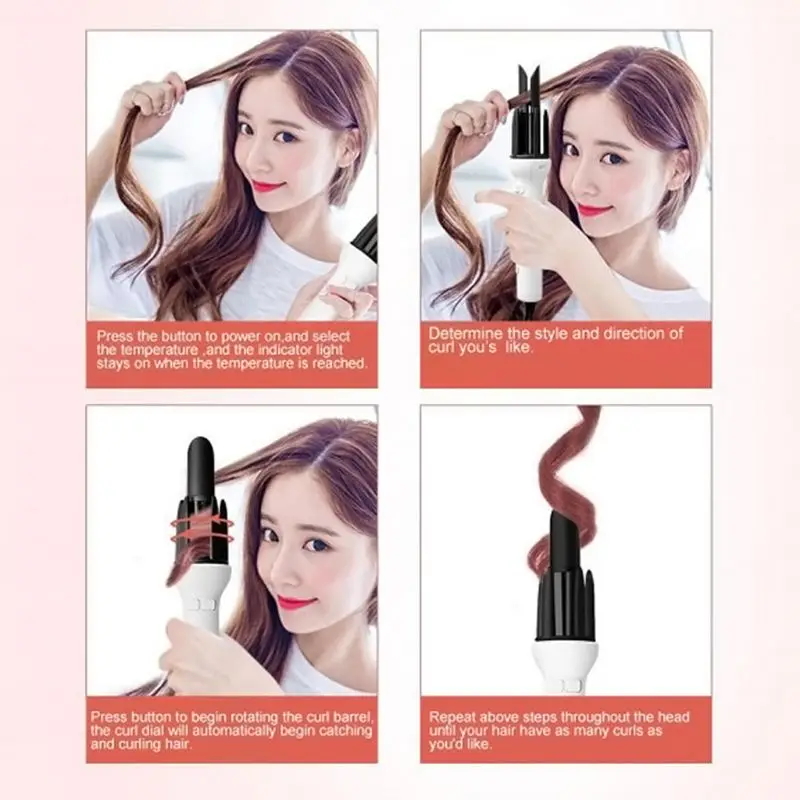 

Pro Automatic Ceramic Barrel Hair Wave Waver Curling Curler Wand EU/US Plug