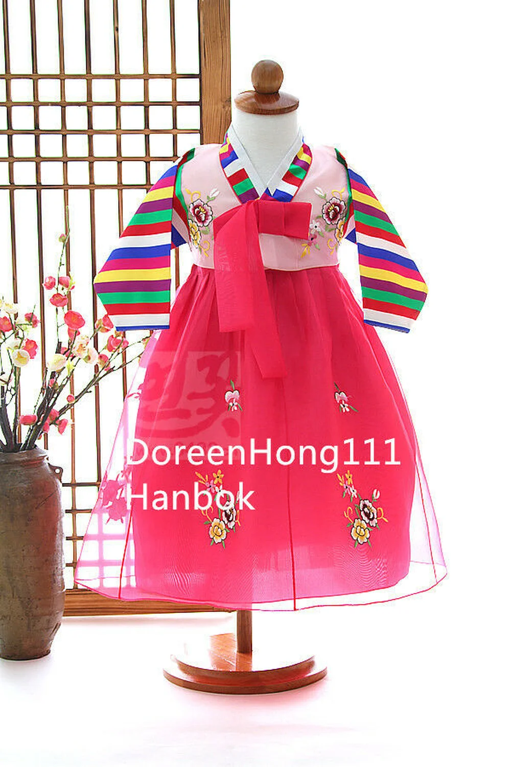 Korean Tradtional Girl Hanbok Dress 1st Birthday Party Dolbok | Тематическая одежда и униформа
