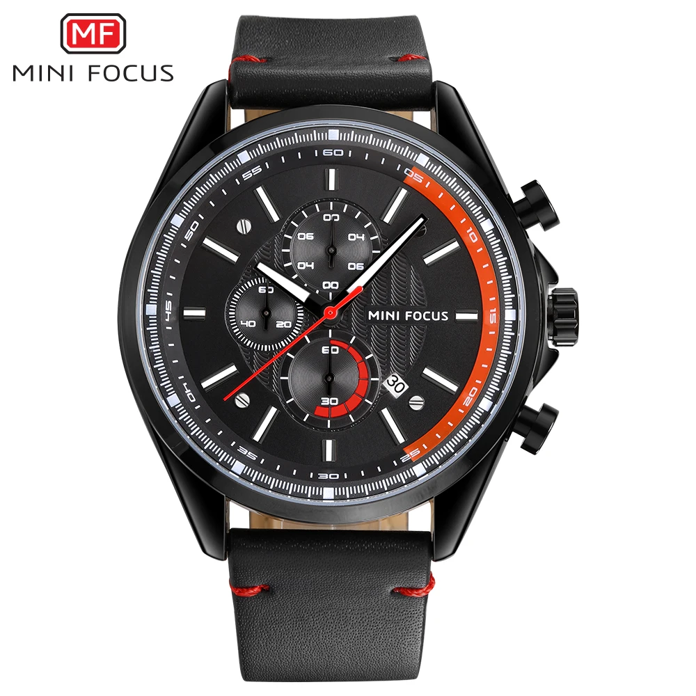 

2019 New Top Brand Luxury Watch Men Watches Luminous Big Dial Black Leather Strap Military Wristwatch Male Clock reloj hombre