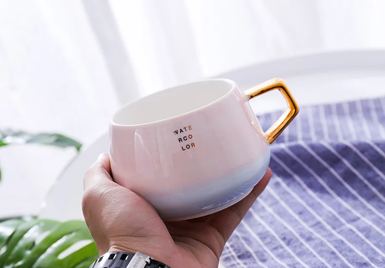 450 мл Высокое качество большая буквенная керамическая кофейная кружка керамическая для кофе молочная чайная чашка посуда для питья подарок