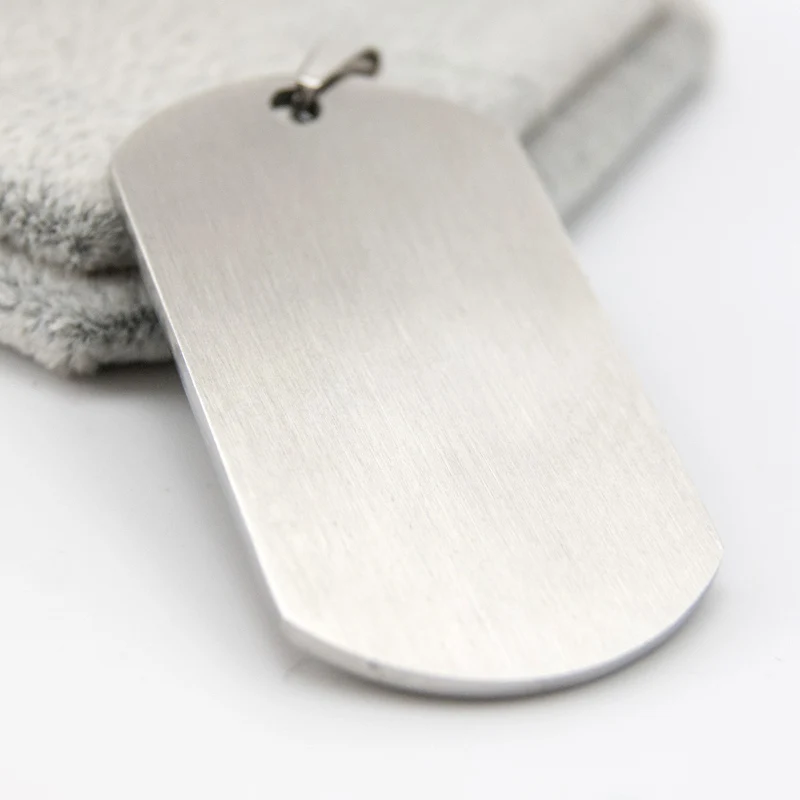 

10pcs brushed dull polished matte surface men's Dogtag 28x49mm DIY Pendant stainless steel Necklace Pendant for men wholesale