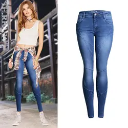 QMGOOD Boyfriend джинсы для женщин большие размеры обтягивающие джинсы для мам синие джинсовые узкие брюки модные новые женские джинсы брюки