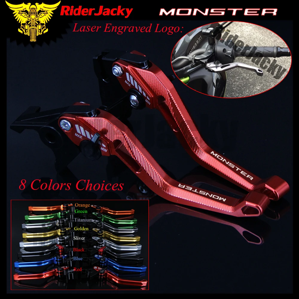

RiderJacky 3D Rhombus Hollow Adjustable Motorcycle Brake Clutch Levers For Ducati MONSTER S4R 2003-2008, MONSTER 1000 2003-2005