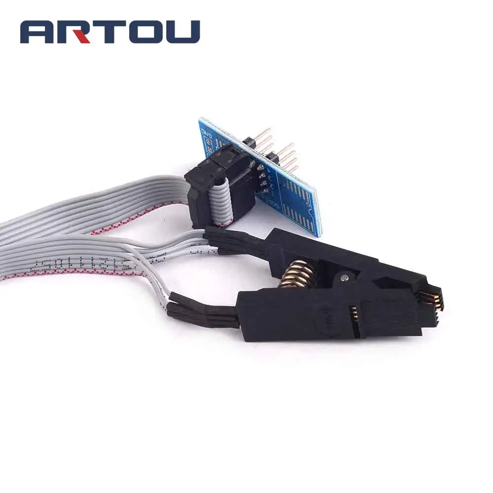 

1PCS SOIC8 SOP8 Test Clip For EEPROM 93CXX/25CXX/24CXX in-circuit programming on USB Programmer TL866CS TL866A EZP2010