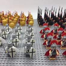 21 шт. средневековые Рыцари римские гладиаторы командор Цезарь солдат Римский Спартанский строительные блоки кирпичи лучший подарок детские игрушки