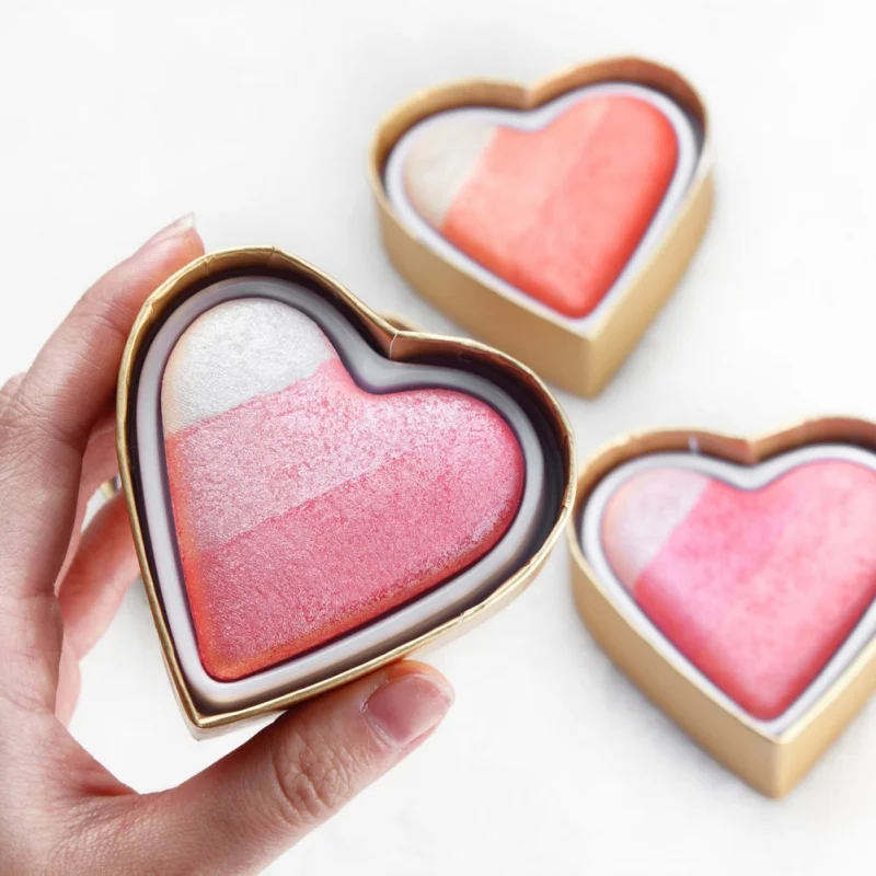 New Heart-shaped Eye Shadow Bronzers & Highlighters Blush Multifunction Brighten Maquiagem Eyeshadow Pallete Make Up