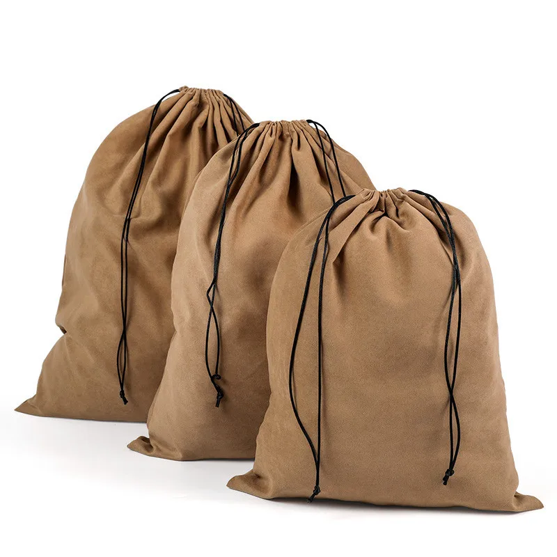 Suede Travel Drawstring Tote Storage Bag Organizer Bag For Underwear Toy Handbag Storage Bag