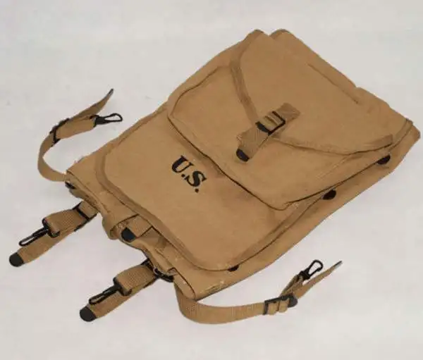 Military Backpack Durable WW2 US Army M1928 Haversack Knapsack