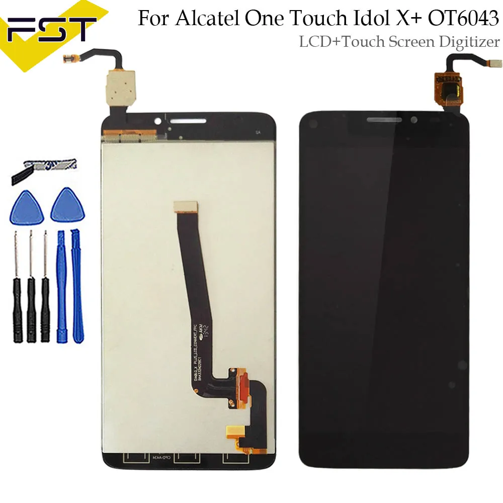 ЖК-дисплей для Alcatel One Touch Idol X + Plus OT6043 6043 6043D кодирующий преобразователь сенсорного