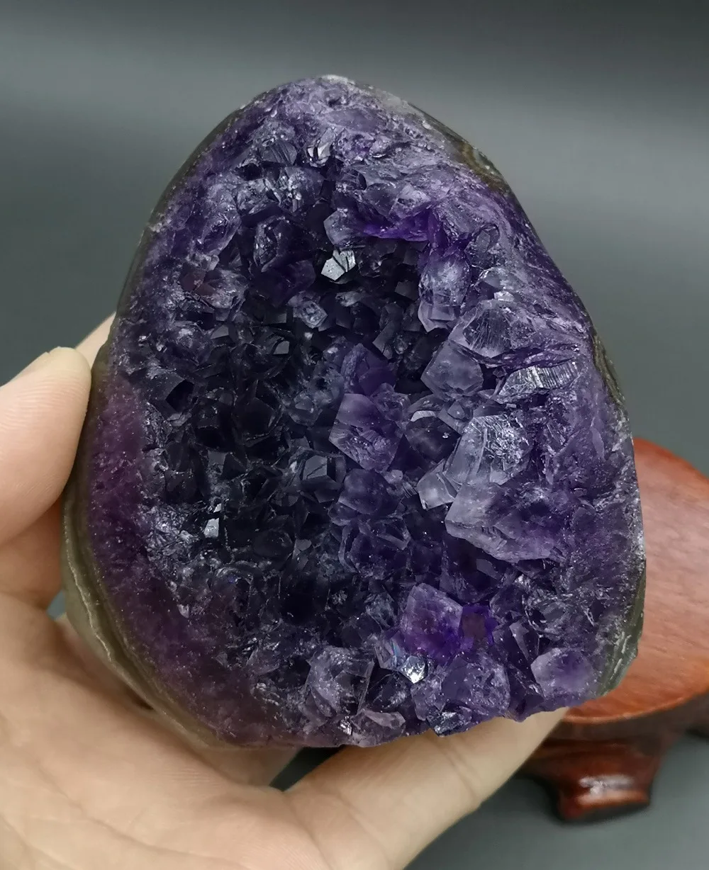 350 г натуральный и красивый аметист кристаллический кластер Аметист из