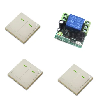 

RF Wireless Remote Control Light Switch System 12V 10A Radio Control on/off 1CH 1 CH Receiver Transmitter For Gate Curtain Motor