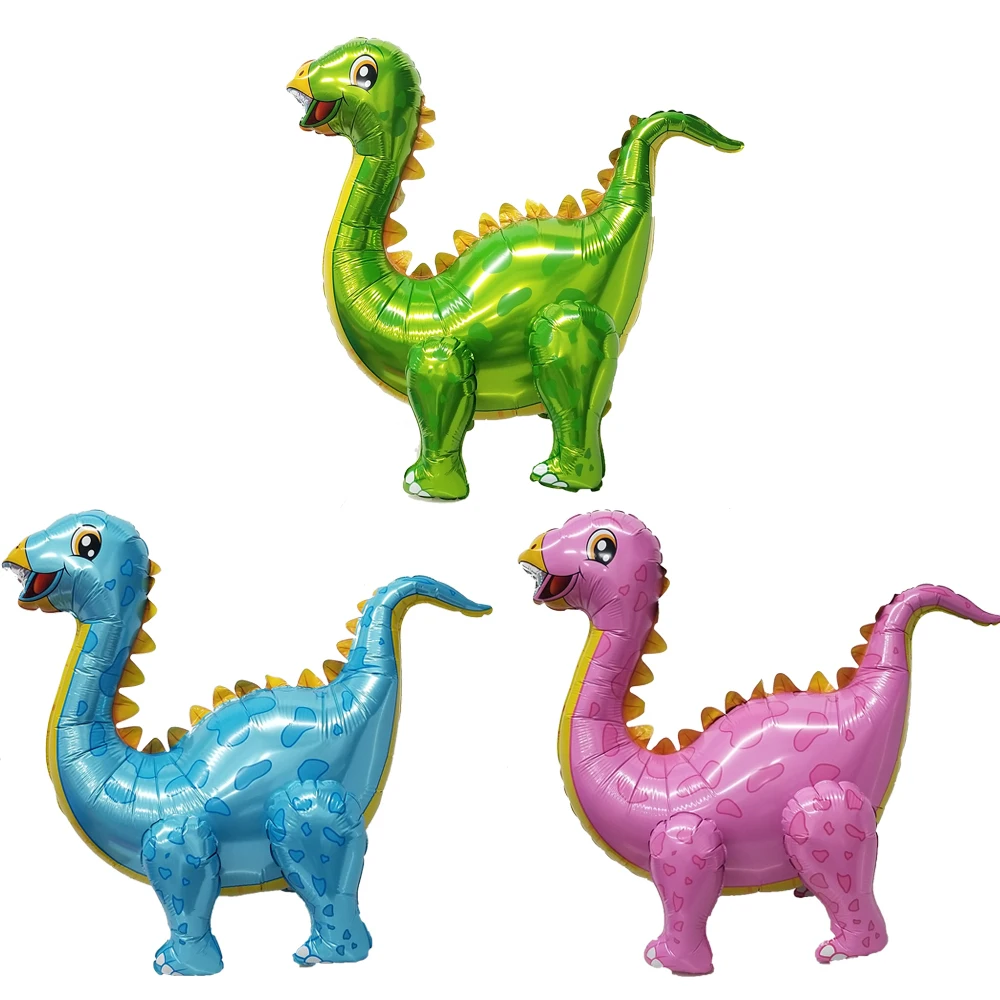 1 шт., Stand-4D, ходячий динозавр, алюминиевая пленка, фольгированные воздушные шары, украшения для дня рождения, для детей, Babyshower, динозавры, вечерние, декоративные шары