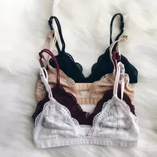 Women Sheer Lace Camisole Sexy Deep V Neck Spaghetti Stra Backless Lingerie Cami Hollow Out Bralette Crop Tank Top