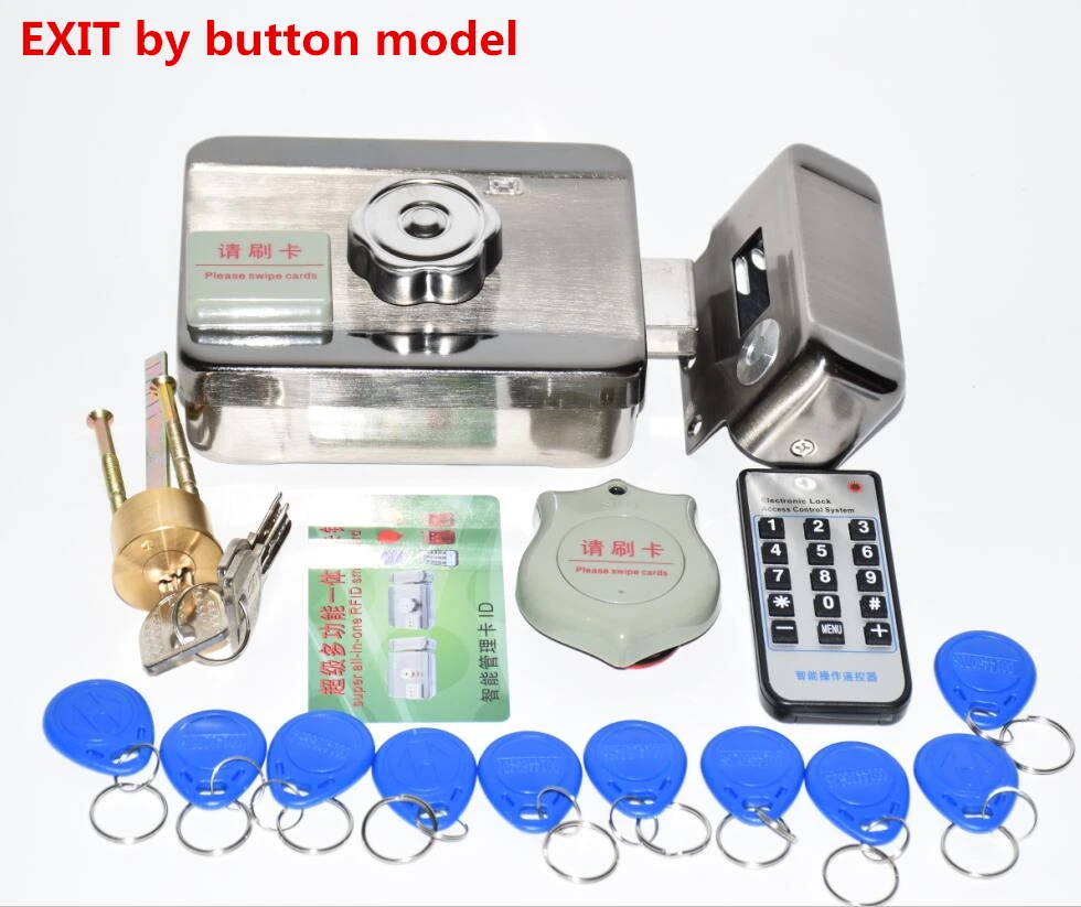 1 2 3 4 Пульт дистанционного управления электронный замок комплект DC12V интегрированная RFID карта электрические ворота Дверные замки чтение и