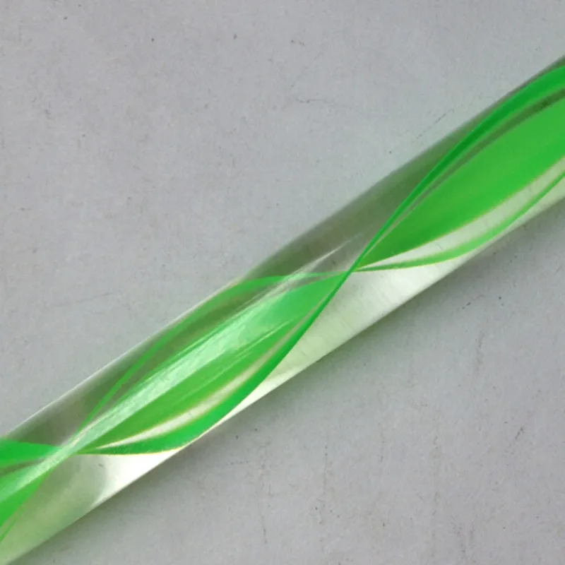 

OD4x1000mm Acrylic Spiral Line Rods Clear (Extruded) With Color Swirl Line Inside Plastic Transparent Bar PMMA Perspex Rod