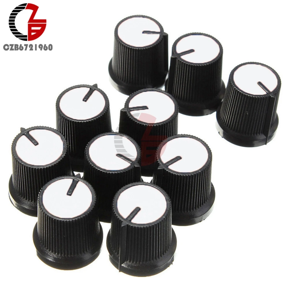 5Pcs Potentiometer Switch 1K 2K 5K 10K 20K 50K 100K 250K 500K 1M Ohm Resistor Linear Switch with Taper Cap Knob for Arduino