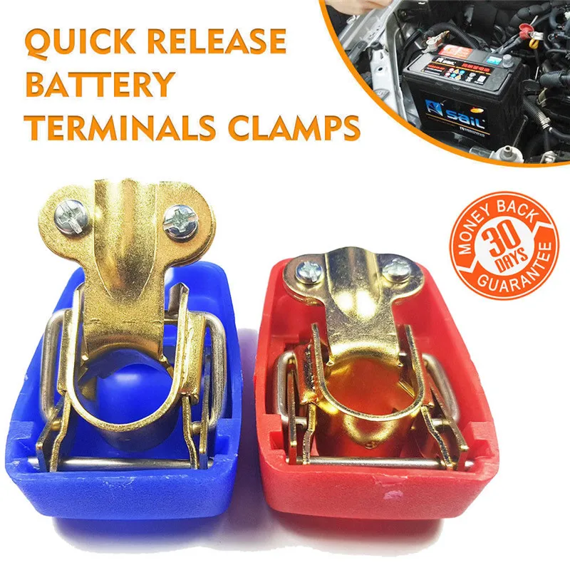 

Quick Release Battery Terminals Clamps Pair Car Caravan Low Profile Motorhome Car BatteryTerminals Car Battery Cable