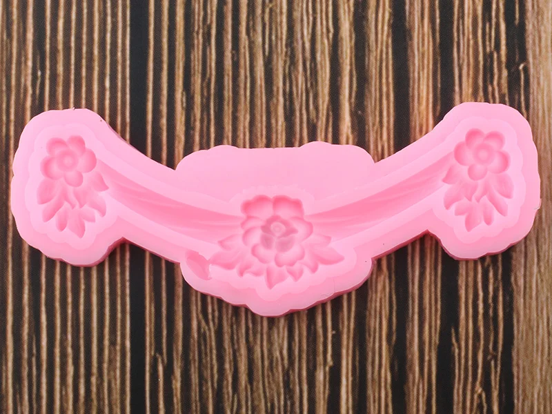 DIY цветок Swag границы силиконовые формы свиток рельеф кекс Топпер инструменты для украшения тортов из мастики конфеты шоколадные формы для мастики