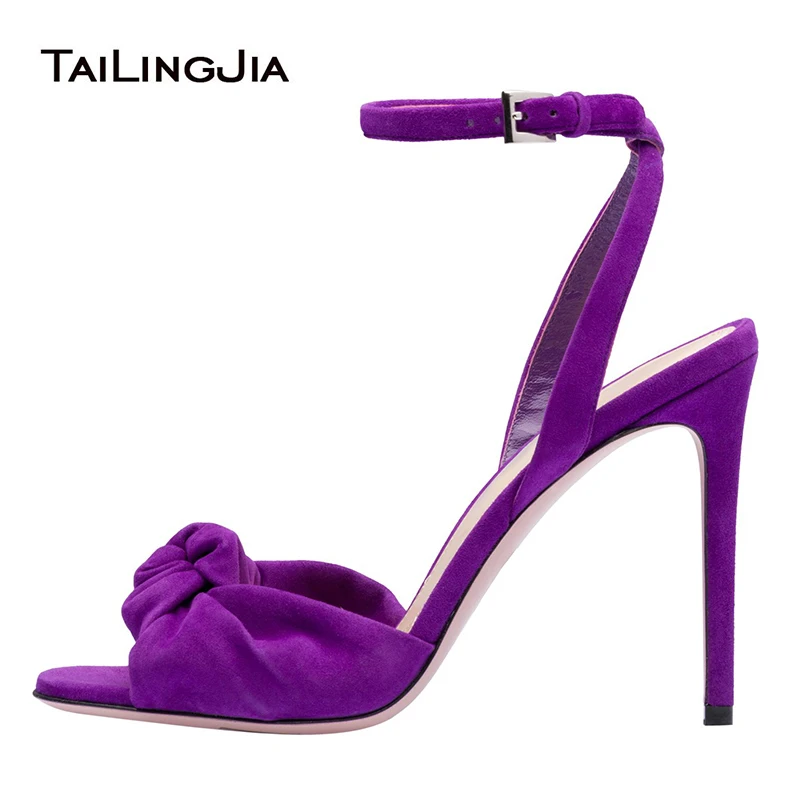 purple sandals heels