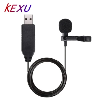 

KEXU 150M Professional Mini USB Omni-Directional Stereo Mic Microphone with Collar Clip for PC Computer Microphone