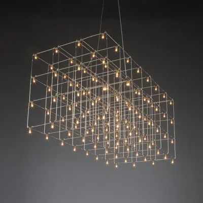 

Modern LED chandelier Luxury Large combination cube for Living Room led-lamp Hanging Lighting Fixtures matrix Chandeliers
