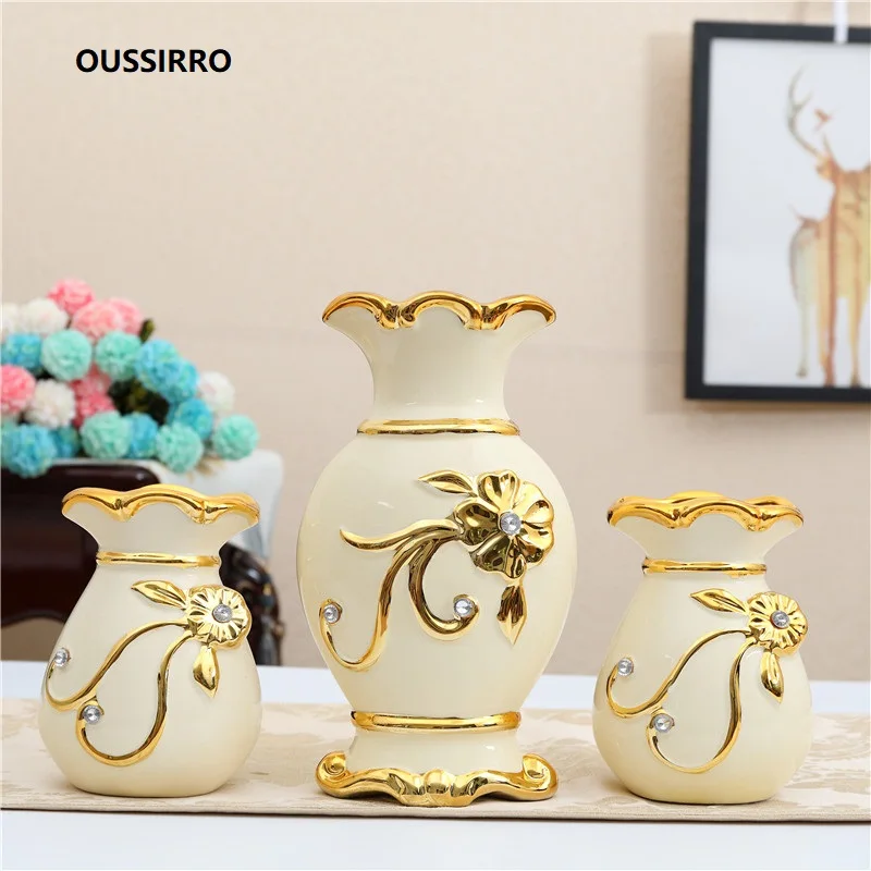 OUSSIRRO, европейские керамические вазы, декоративная ваза для гостиной, цветочная композиция, современный дом, простой шкаф для телевизора, керамический подарок