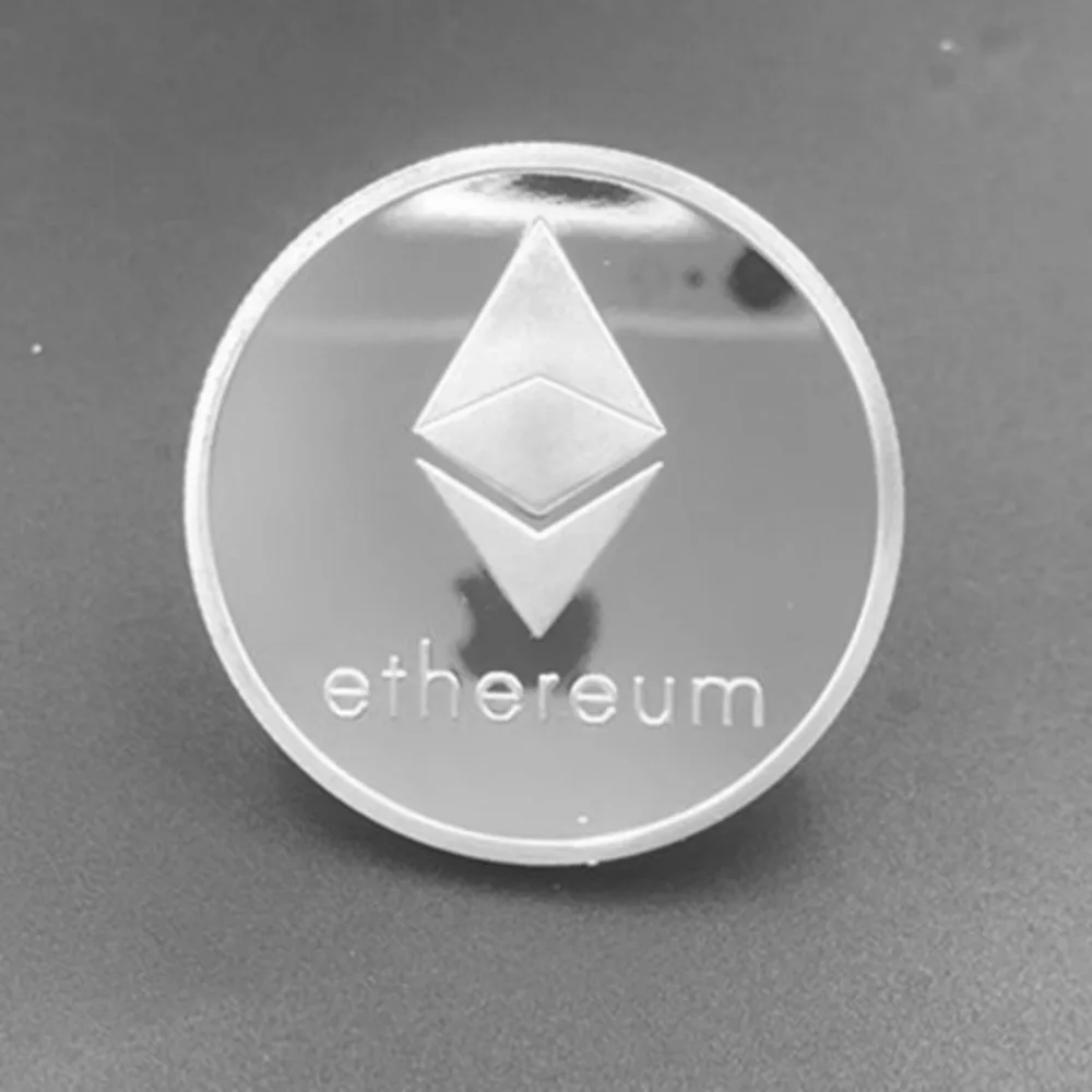 1PCS Silver Plated Commemorative Ethereum Coin Collectible Golden Iron Miner Coin Gift 1PCS Silver Plated Commemorative Ethereum Coin Collectible Golden Iron Miner Coin Gift
