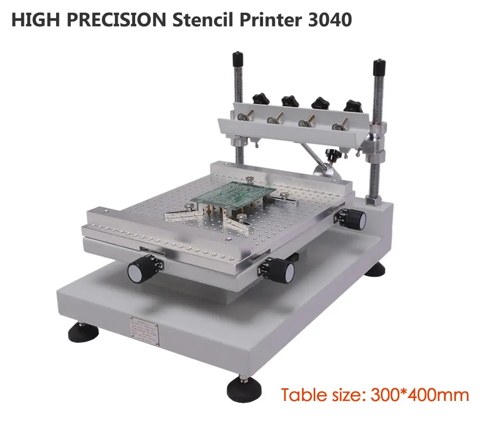 Горячее предложение! Высокая точность 3040 трафарет принтер, шелкотрафаретный принтер SMT 3040 паяльная паста принтер вручную, алюминиевая платформа