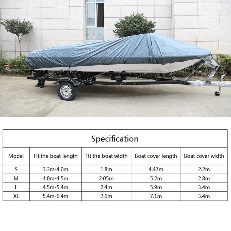Аксессуары для лодки морской серый сверхмощный рыболовный Лыжный чехол для лодки водонепроницаемый комплект Солнцезащитный УФ-защита для катера лодка ШВАРТОВКА ЧЕХОЛ