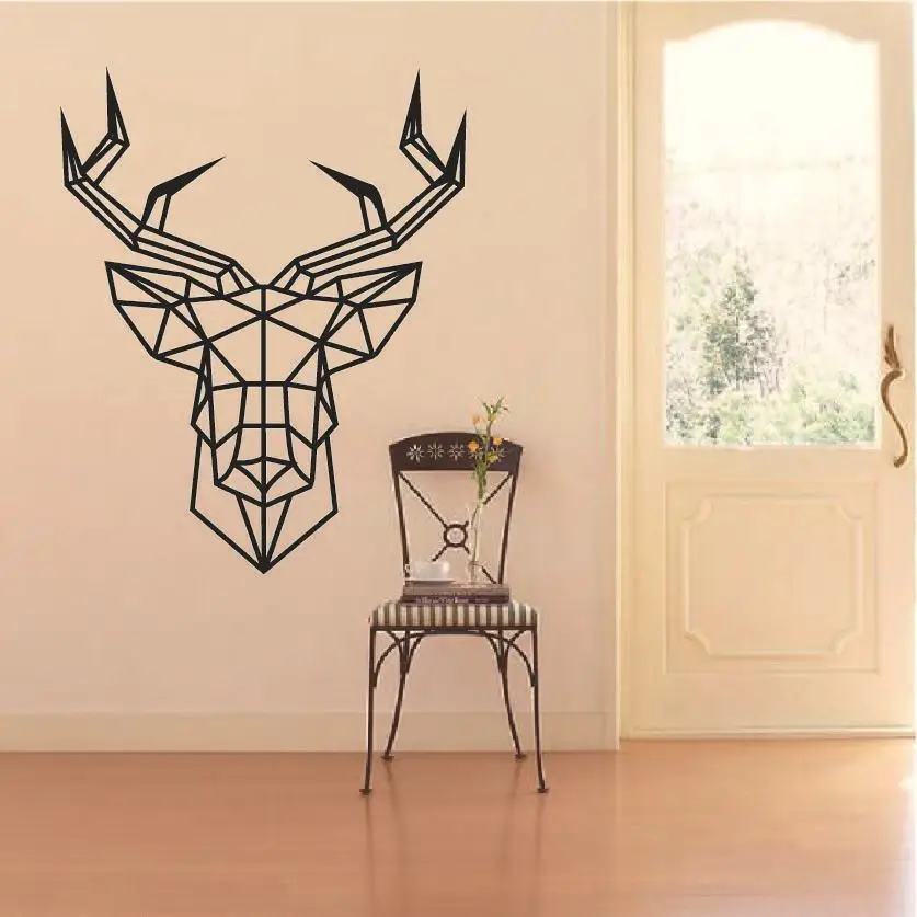 

Geometric Abstract Antlers Wall Sticker For Home Decor DIY Personality Mural Child Room Nursery Decoration Print Poster
