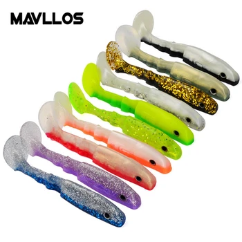 

Mavllos 10pcs 9g 9c Soft Bait Fishing Lure Worm T Tail Wobbler Bass 10 Colors High Quality Material Swimbait Lures For Fishing