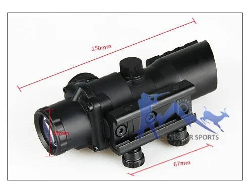 Canis Latrans прицел Тактический 4x32 прицел с 1X мини Красный точка зрения для наружной охоты Стрельба Оптика OS1-0289