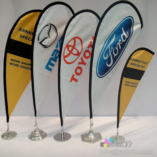 

Custom Print Table/Desk Top Display Stand Teardrop Flag
