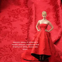 Модная, большая жаккардовая ткань красный китайский красный весенний и летний модный ретро тотем