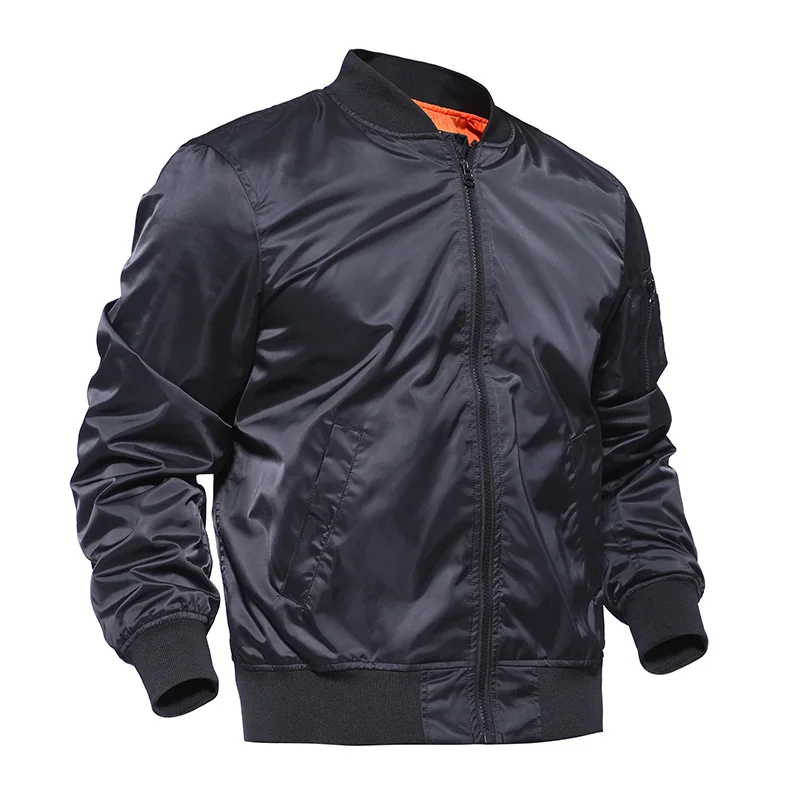 TACVASEN, мужская куртка-бомбер, осенняя армейская военная куртка, тактическая куртка, пальто, Повседневная модная бейсбольная куртка, мужские университетские куртки - Цвет: Black