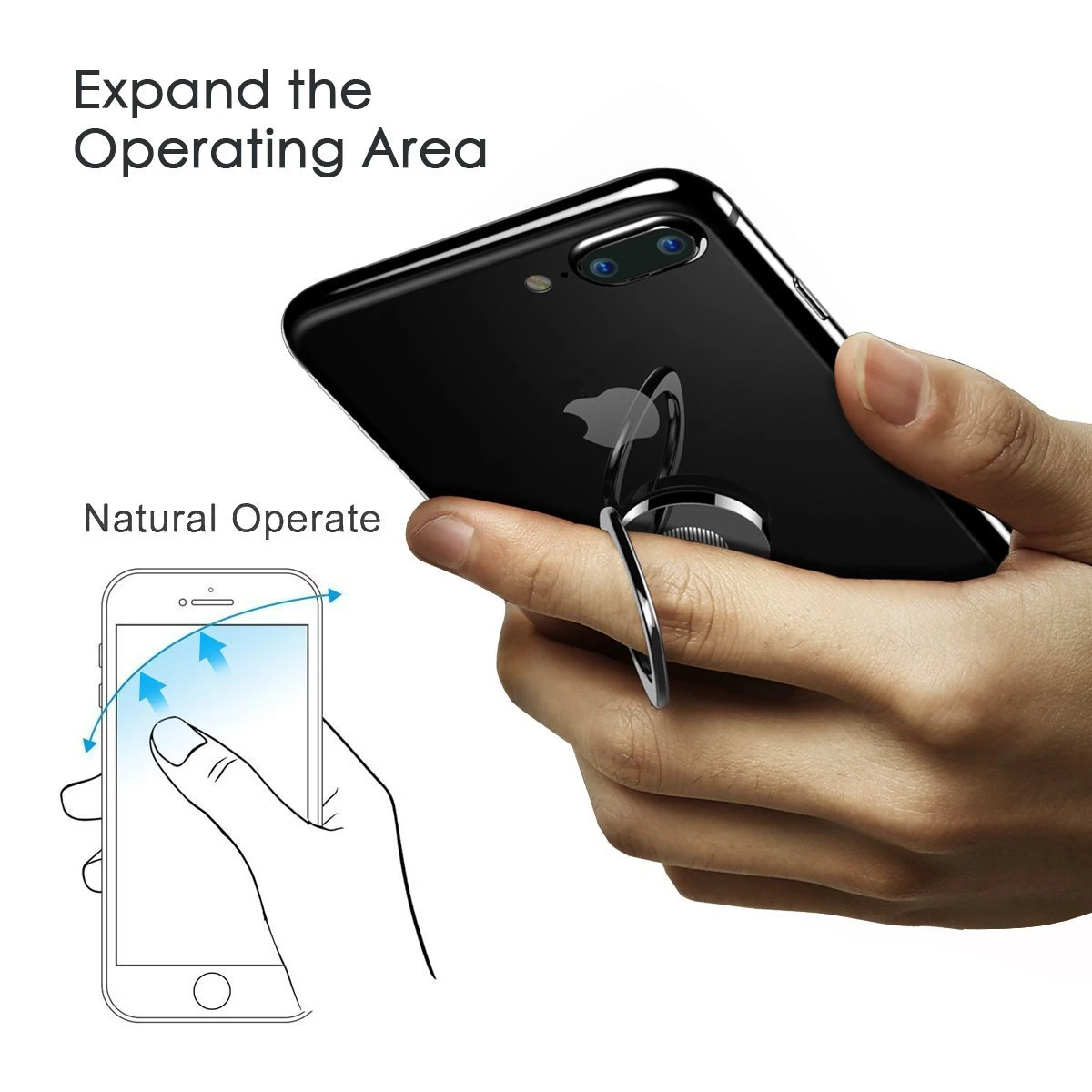 Роскошные гнездо попсокет 360 градусов металлическое кольцо-держатель ...