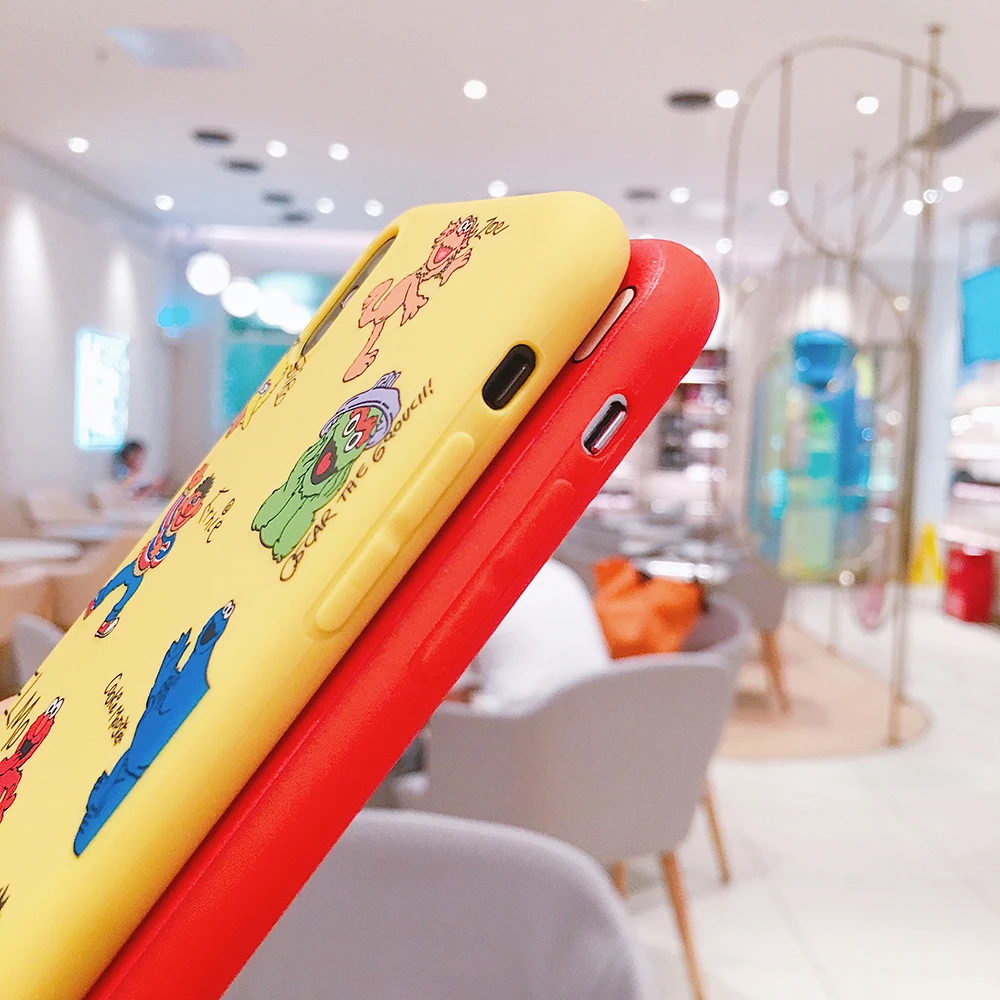 Sesam Straße Fall für iPhone XS MAX X XR Nette Cartoon Telefon Silikon TPU Coque Abdeckung sFor iPh