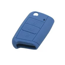 Удаленный ключевой силиконовые кожи(синий) для Volkswagen для VW Гольф Mk7