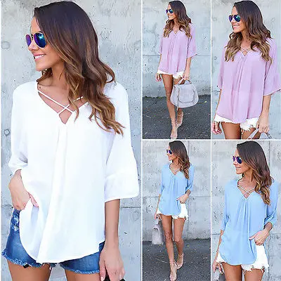 

Chiffon clothes Fashion Women Summer Hollow out Loose Blouse Tops White Blue Purple Short Sleeve Chiffon Shirt Blouse Casual Top