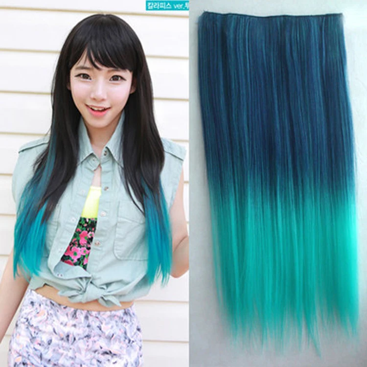 Women S 5 Clip On Hair Extensions One Piece Straight Hairpiece